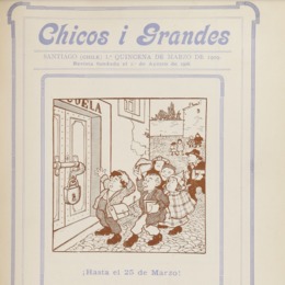 8. Portada de Chicos i grandes 15 (1a. quincena de marzo de 1909).