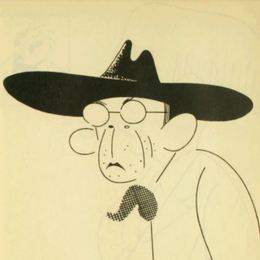 2. Caricatura de Alberto Romero por Antonio Romera.