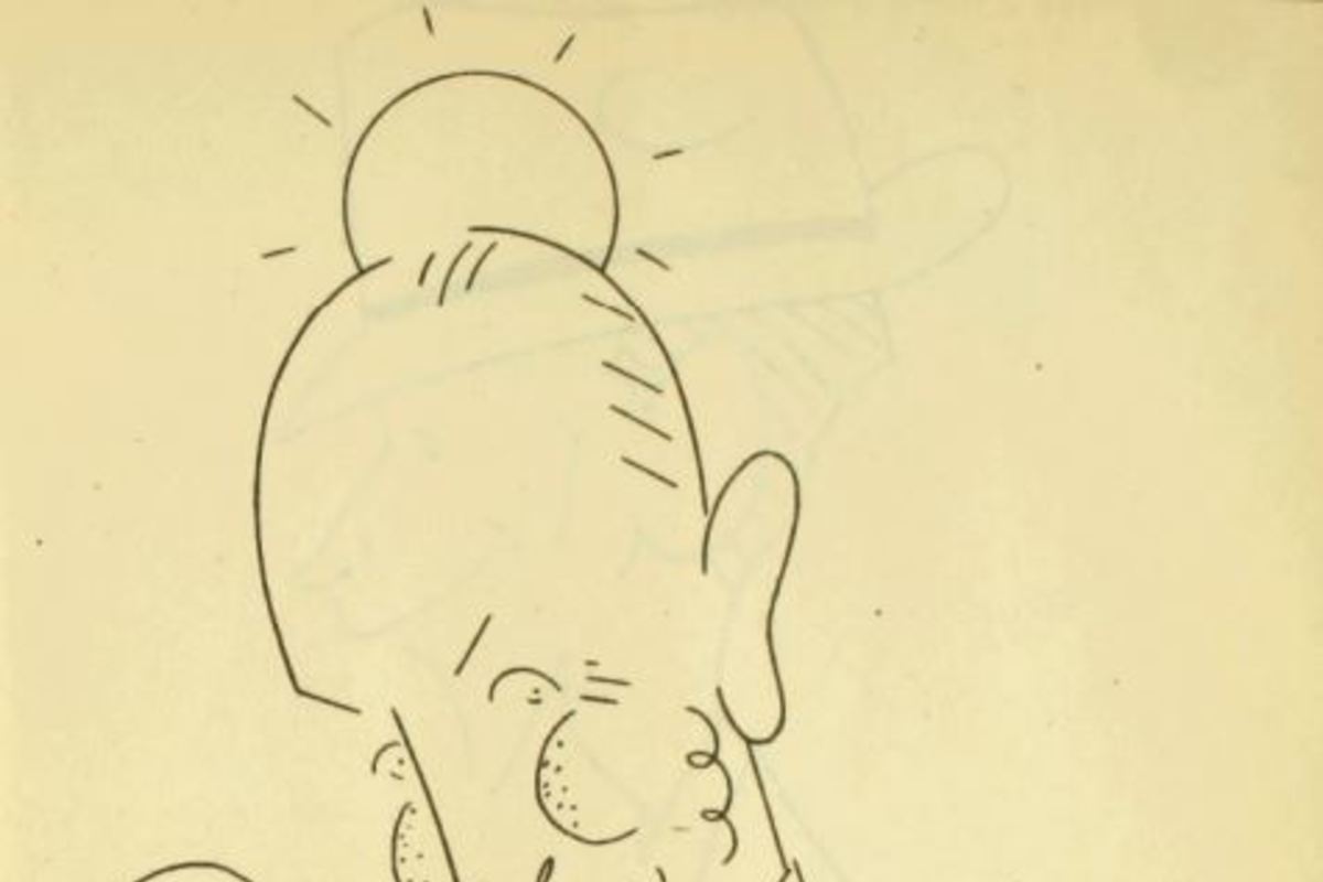 4. Caricatura de  Jenaro Prieto por Antonio Romera.