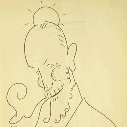 4. Caricatura de  Jenaro Prieto por Antonio Romera.