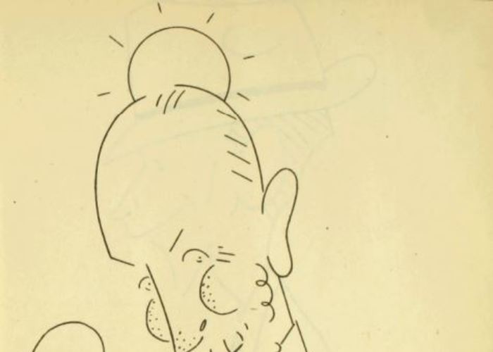 4. Caricatura de  Jenaro Prieto por Antonio Romera.