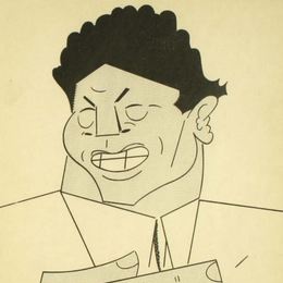 6. Caricatura de  Arturo Godoy por Antonio Romera.