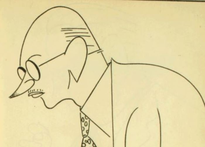 8. Caricatura de Guillermo Feliú por Antonio Romera.