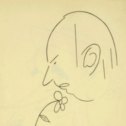 10. Caricatura de Pablo Neruda por Antonio Romera.