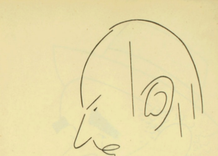 10. Caricatura de Pablo Neruda por Antonio Romera.