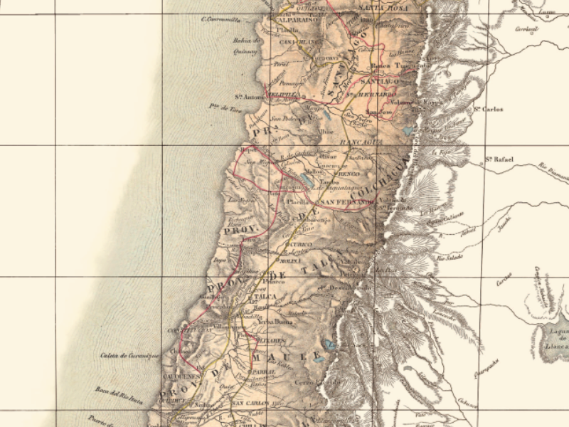 Mapa de Chile por Claudio Gay