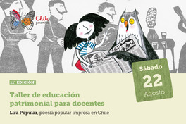 Taller para docentes: inscríbete en el Taller de Educación Patrimonial dedicado a la Lira Popular